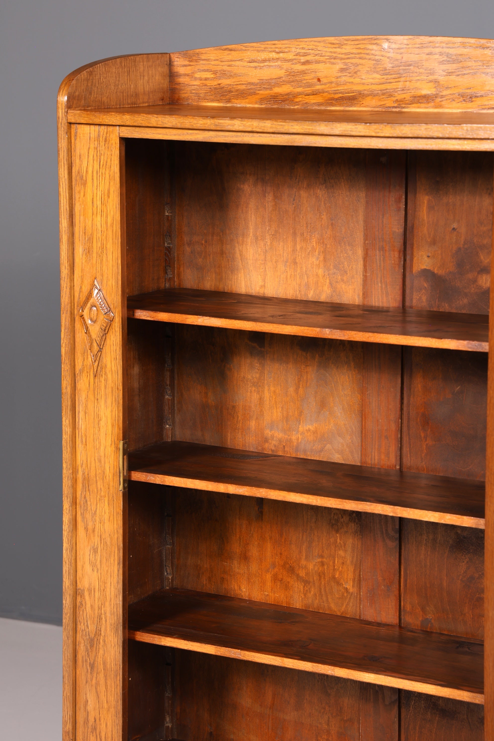 Traumhafte Jugendstil Vitrine Eiche Antik Bücherschrank Schrank Geschirrschrank Glasvitrine