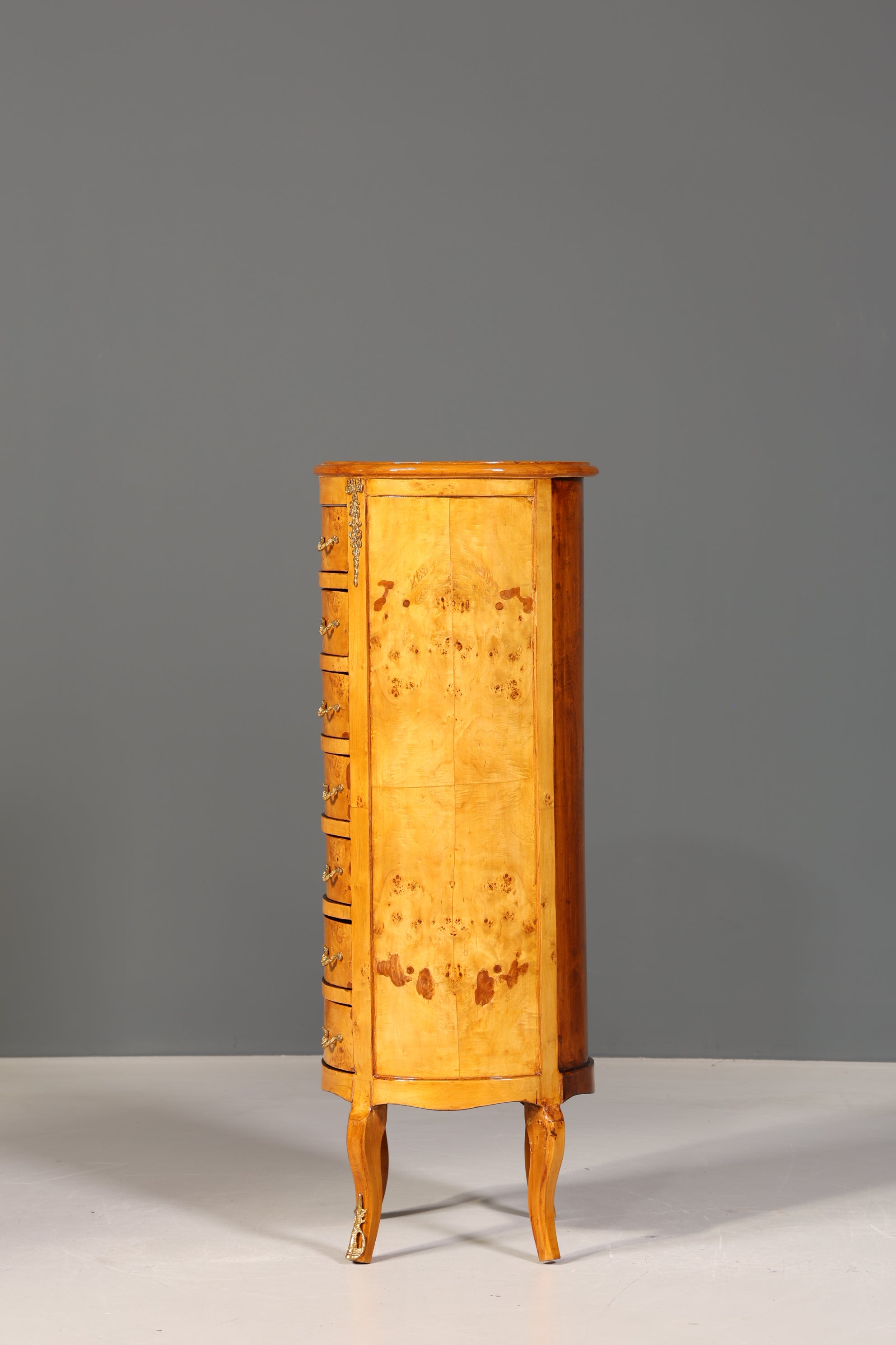 Traumhafte Barock Stil Kommode Antik Stil Louis XV Vertiko Birke Highboard Schubladenkommode