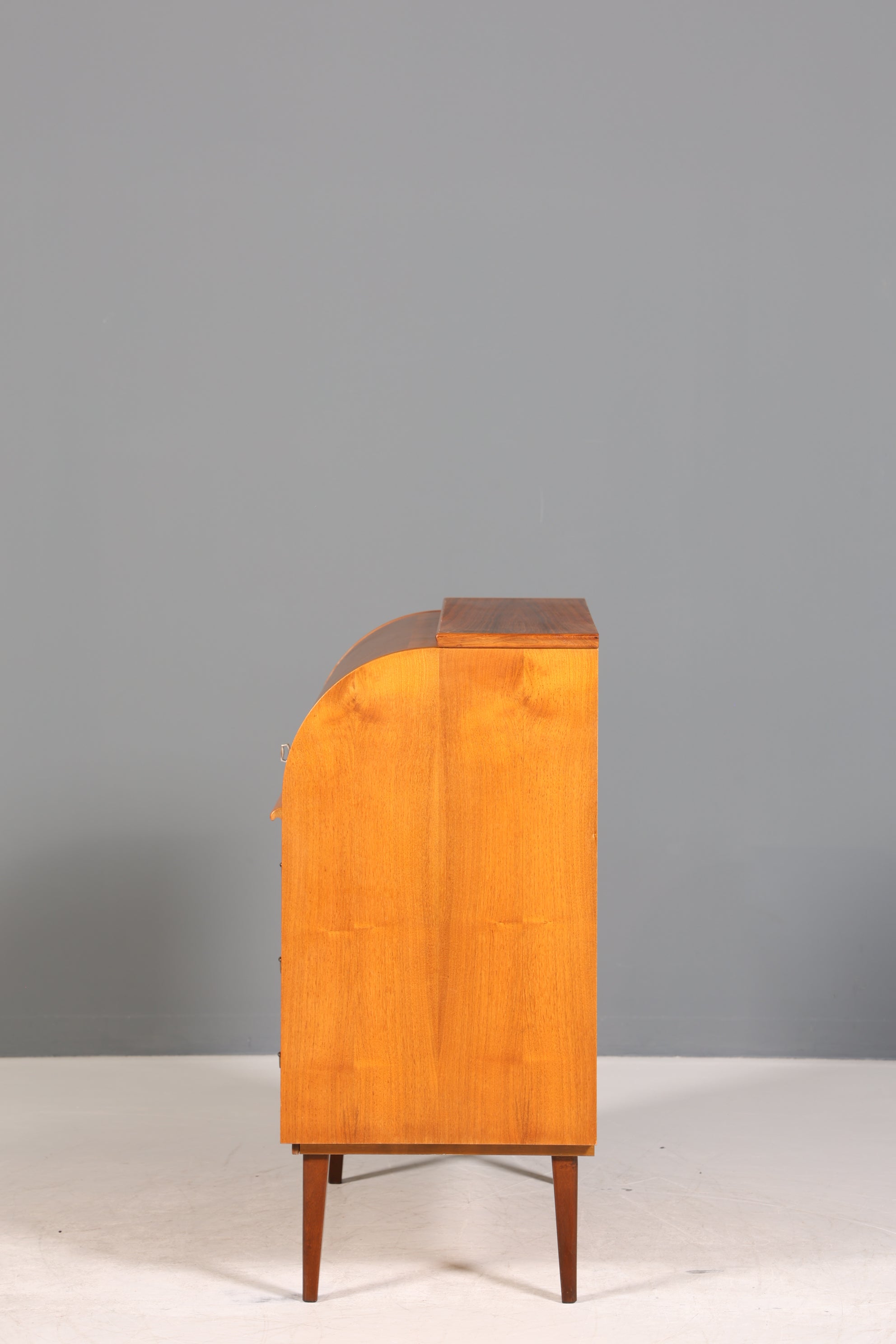 Traumhafter Mid Century Rollladen Sekretär echt Holz Büro Schrank Vintage Schreibkommode