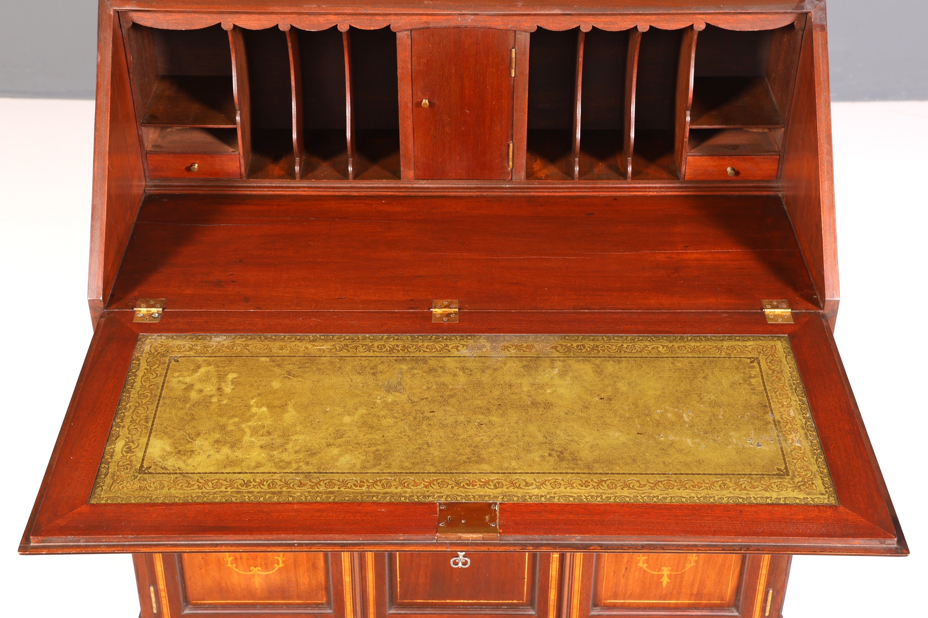 Wunderschöner Antik Englischer Sekretär Büro Aufsatzsekretär Vitrinen Schrank UK