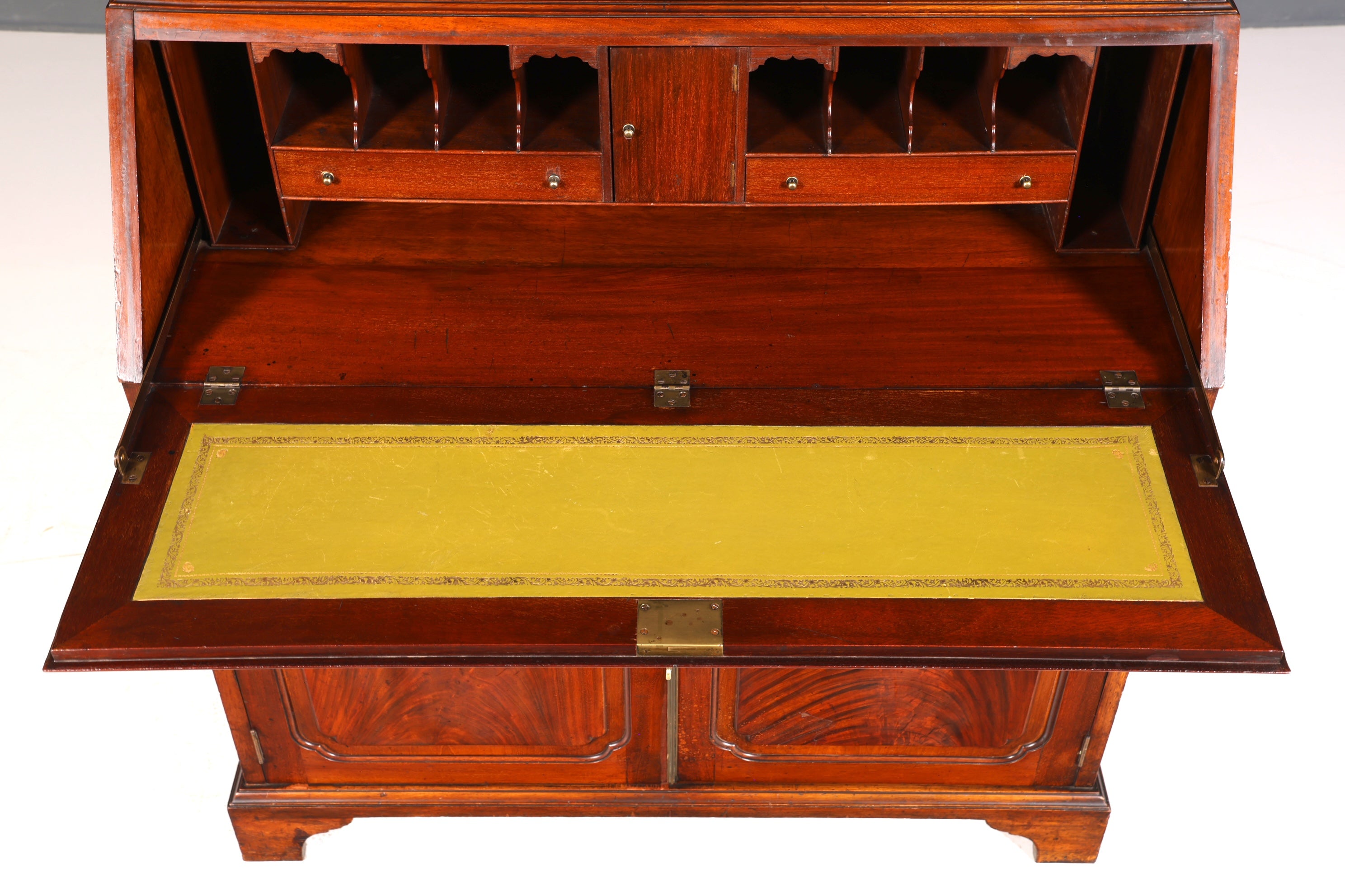 F877 Finish cm Wunderschöner Englischer Sekretär Büro Aufsatzsekretär Antik 60S Vitrinen Schrank UK