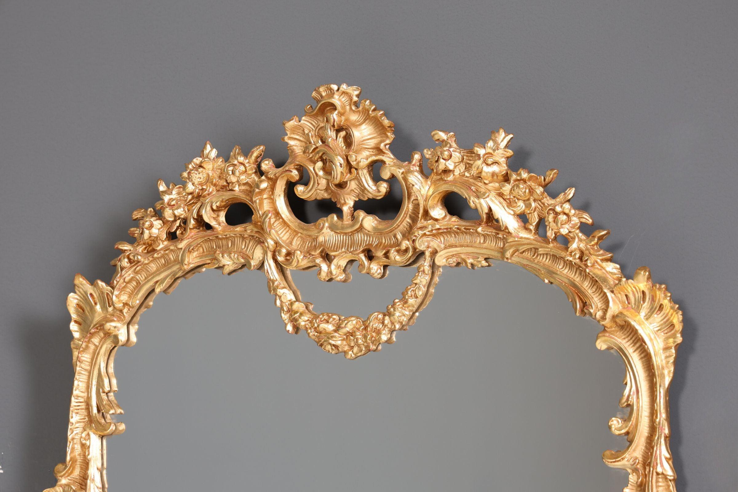Traumhafter Prunk Barock Stil Wandspiegel Ornamenten Gold Spiegel Flurspiegel Spiegel
