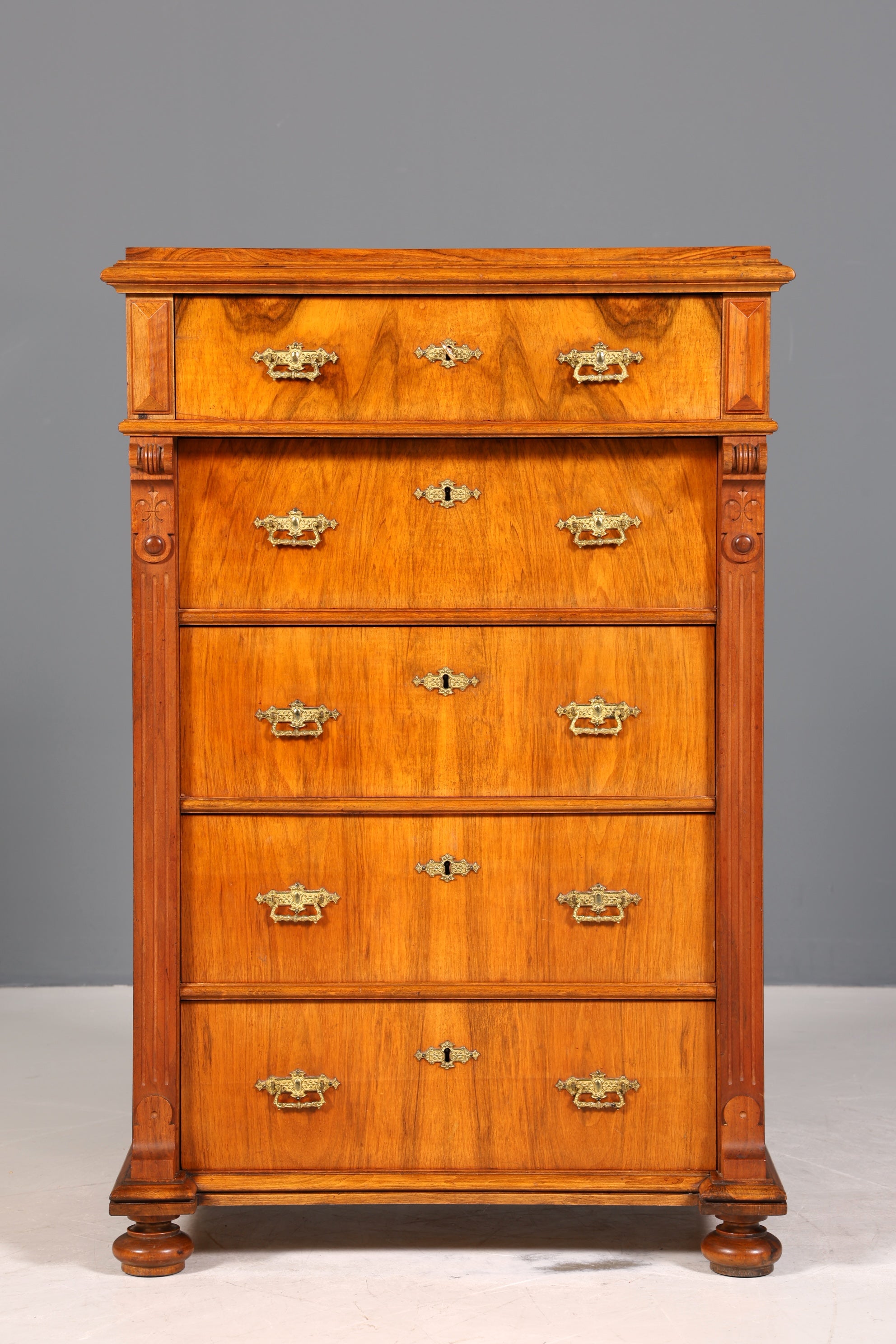 Stilvolle Gründerzeit Kommode Jugendstil Vertiko Schubladenkommode Antik Wäschekommode