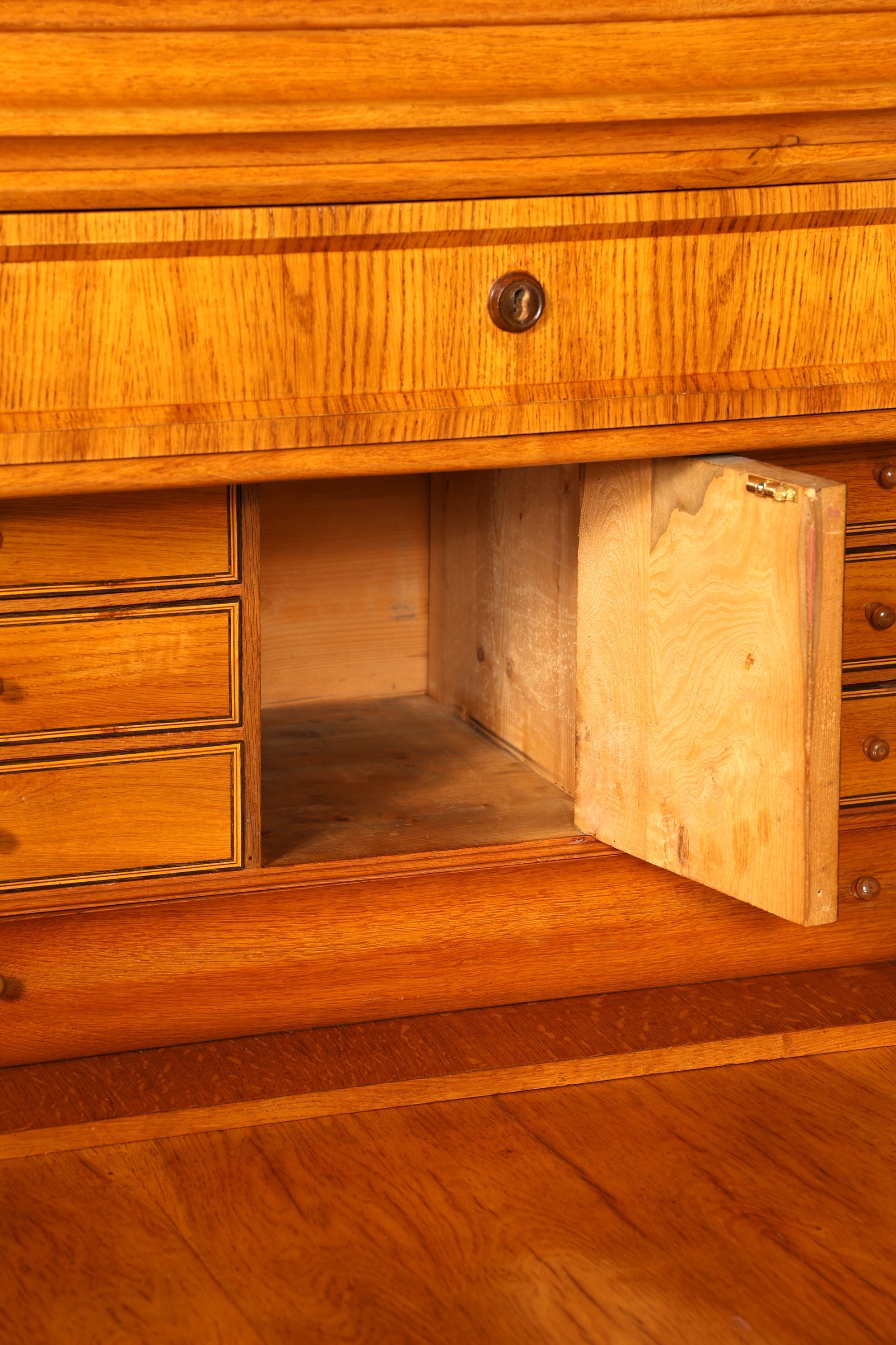 E893 Finish Stilvoller Biedermeier Sekretär Louis Philippe Vertiko Antik Kommode Schreibkommode Office Desk