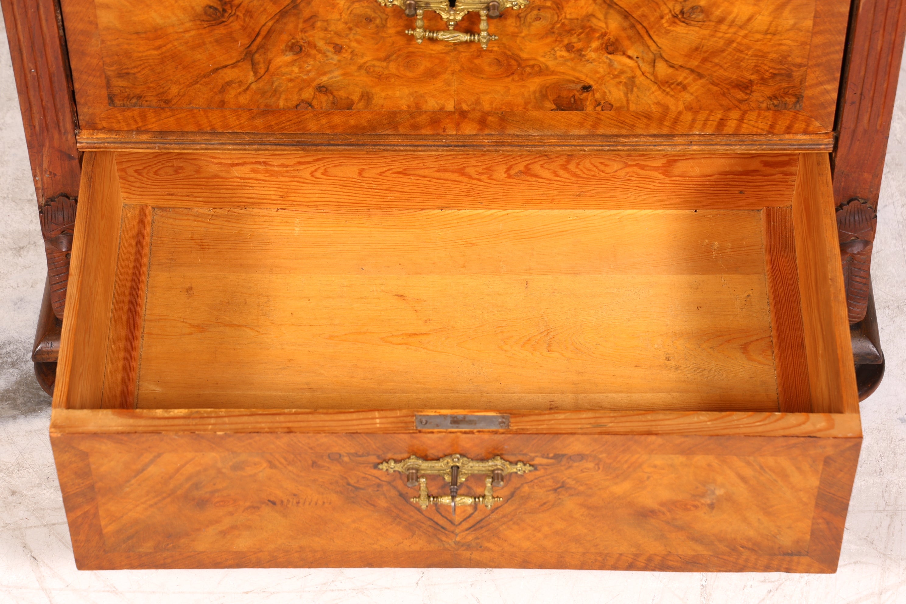 E914 Finish cm Wunderschöne Gründerzeit Kommode Louis Philippe Nussbaum Schubladen Kommode Sideboard um 1880