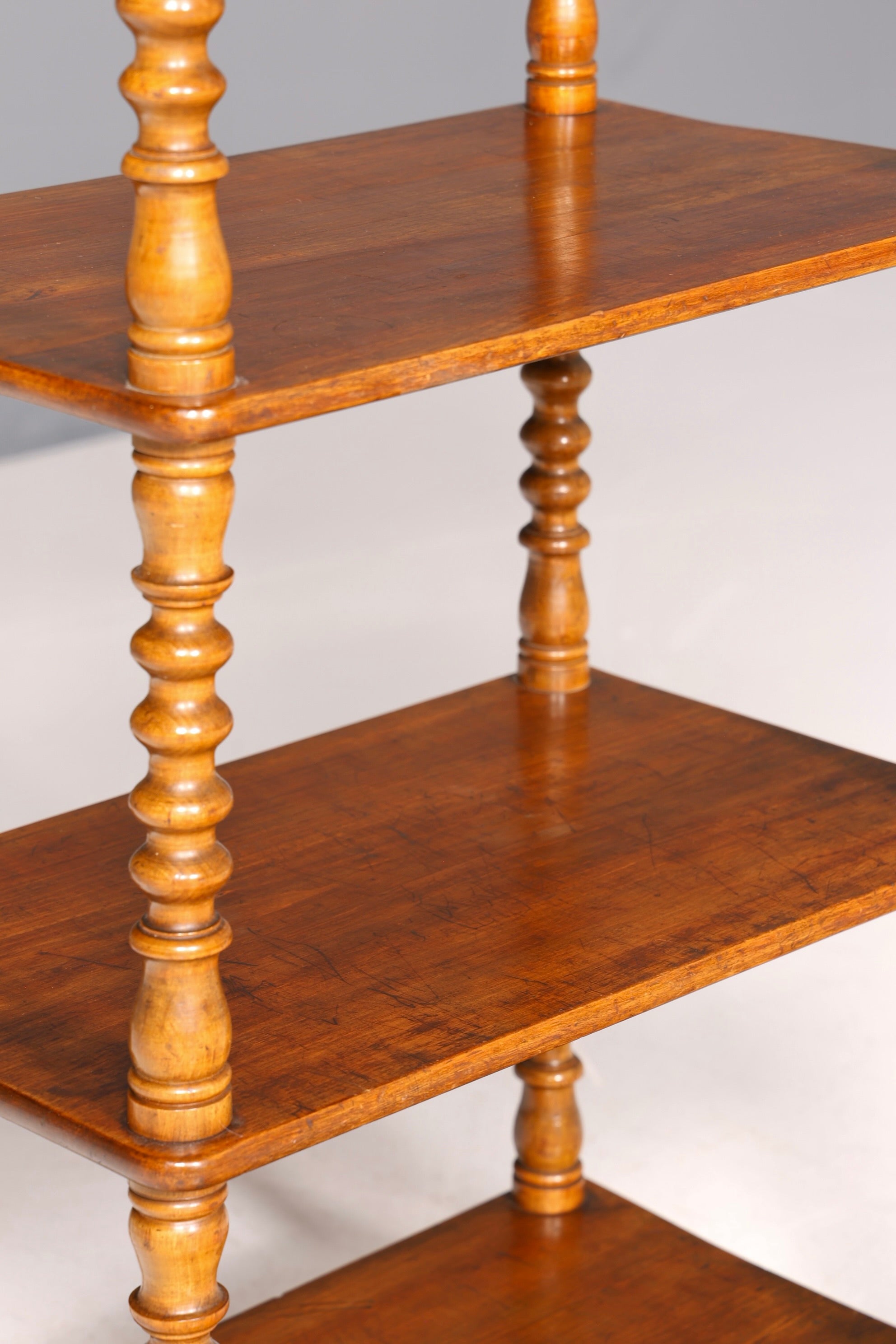 Stilvolle Gründerzeit Etagere Louis Philippe Stil Regal Bücherregal echt Holz Buchablage Bookshelf