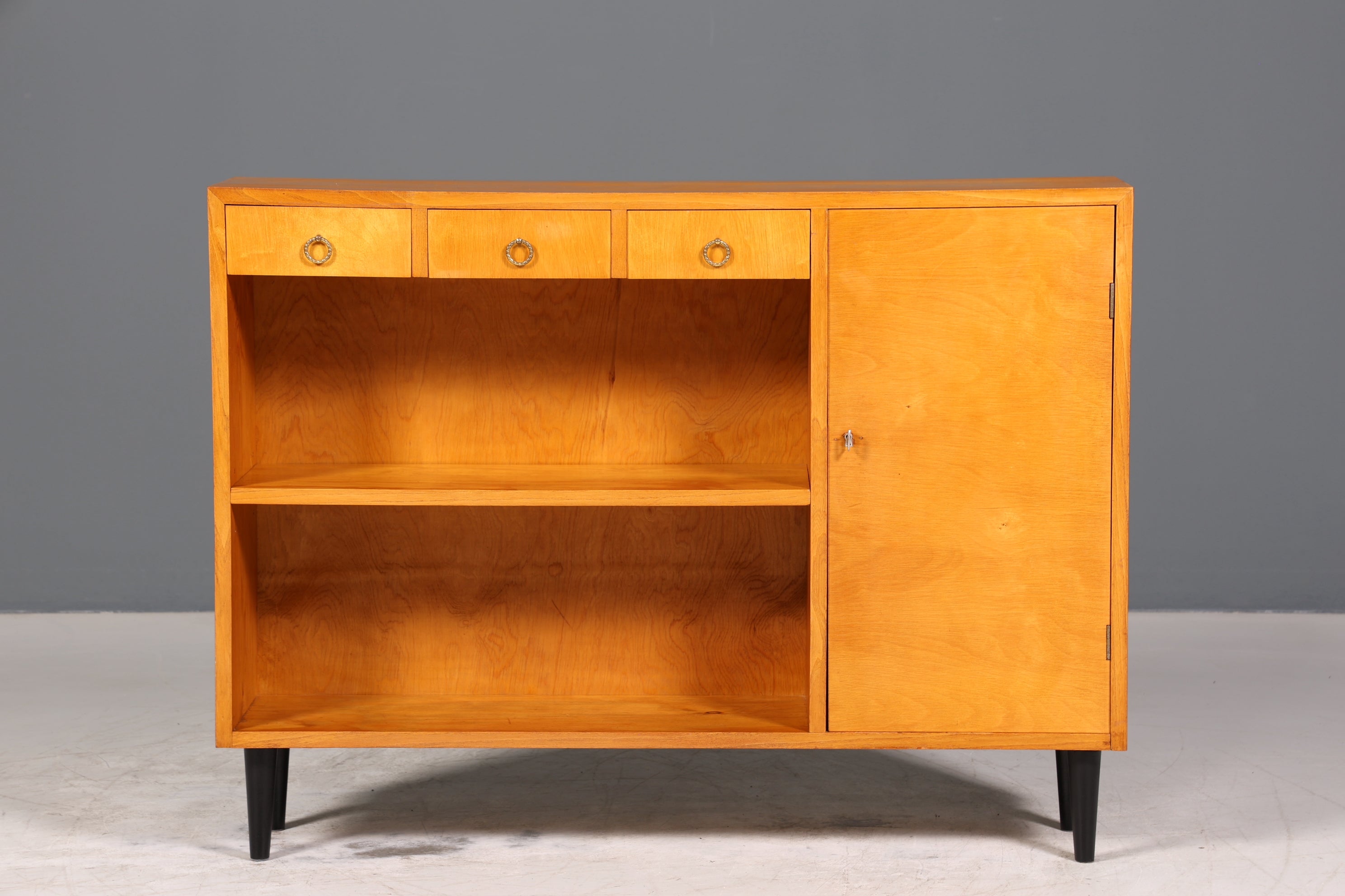 Traumhaftes Mid Century Sideboard Vintage TV Schrank Retro Regal Bücherregal 60s