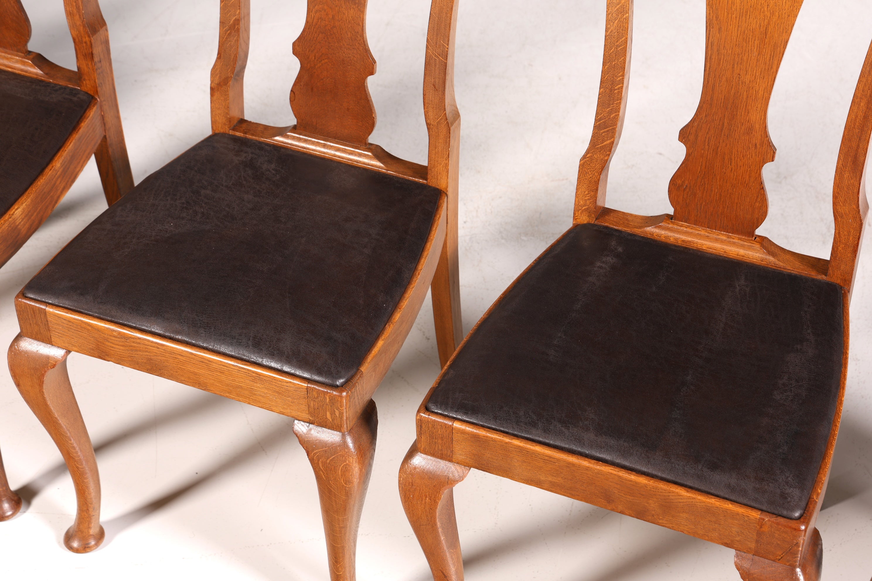 6x Wunderschöne Jugendstil Stühle um 1910 Antik Stuhl Set Chippendale Küchenstühle Esszimmer Stühle