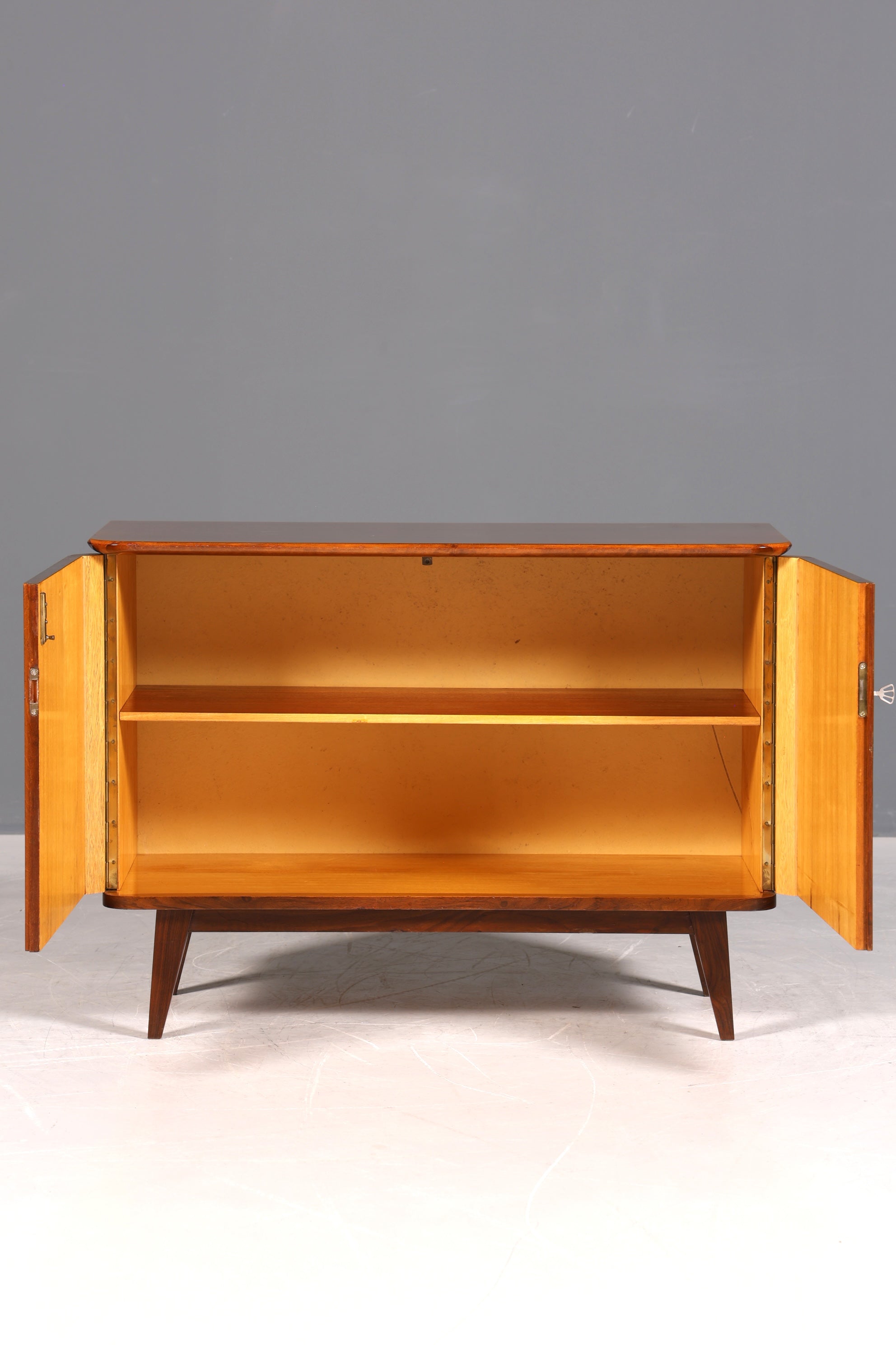 F967 Finish cm Wunderschöne Mid Century Kommode Vintage Schrank Retro Flur Kommode 60s Regal Sideboard