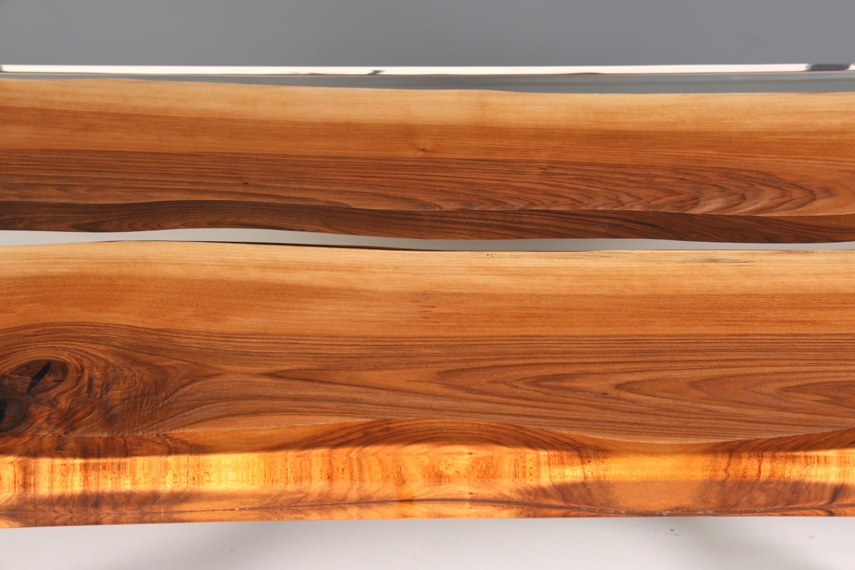 Einzigartiger Epoxidharz Tisch 180-90cm Nussbaum Esszimmer Tisch River Table Epoxy Küchentisch