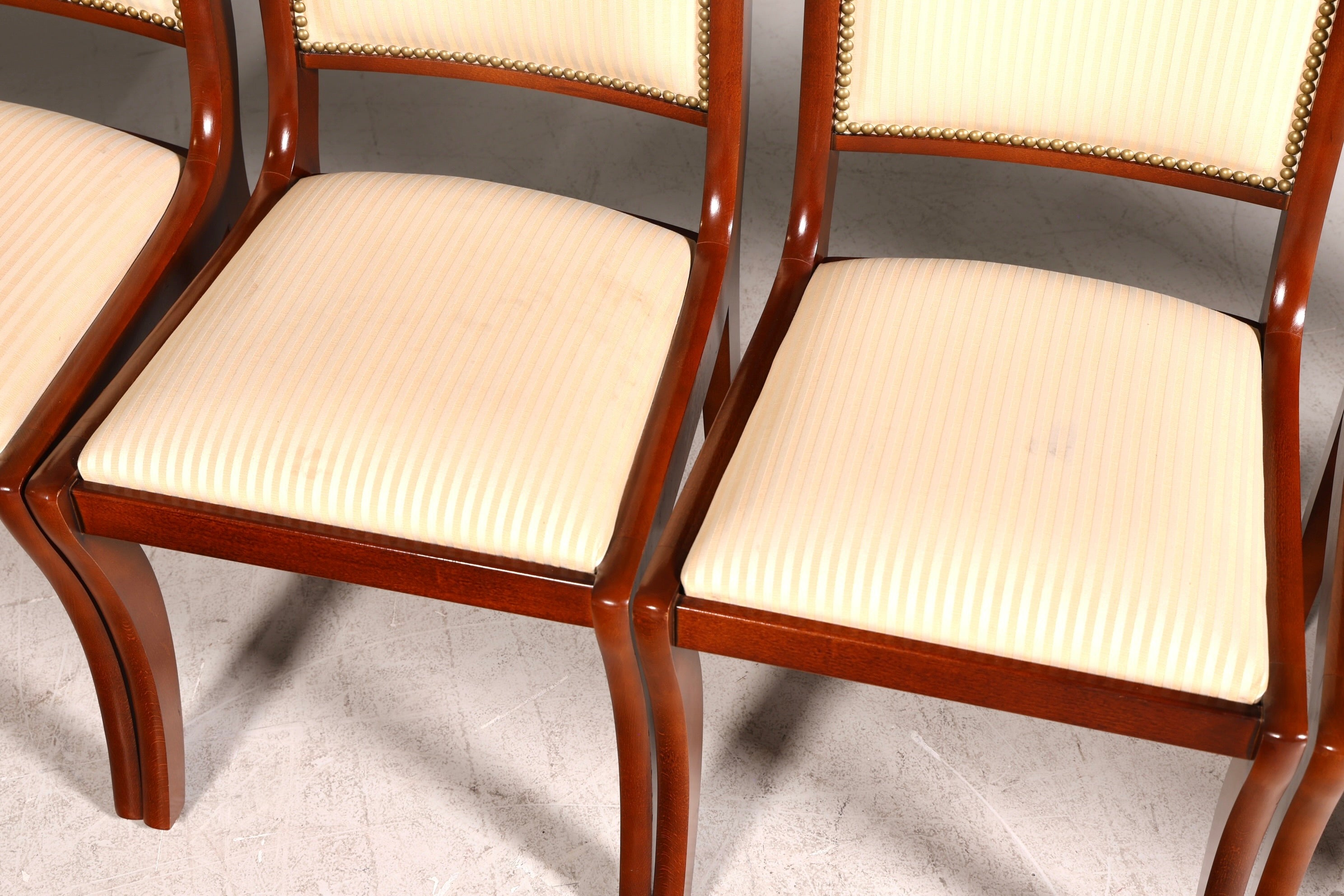 6x Edle Englische Stühle Regency Mahagoni Dining Chairs Esszimmerstühle Küchenstühle Stuhlset Vintage