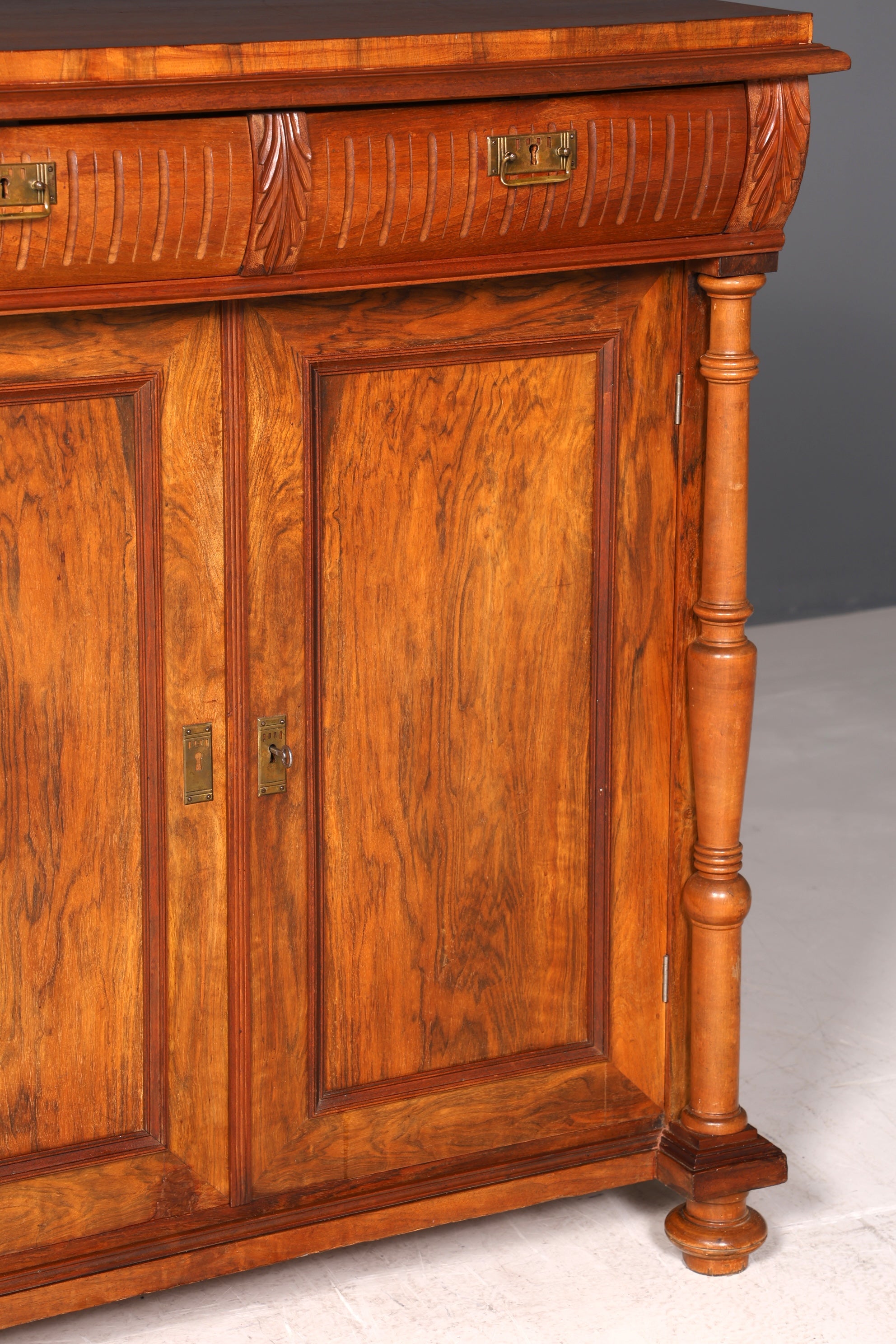 Traumhafter Gründerzeit Schrank Louis Philippe Vertiko Antik Highboard Kommode