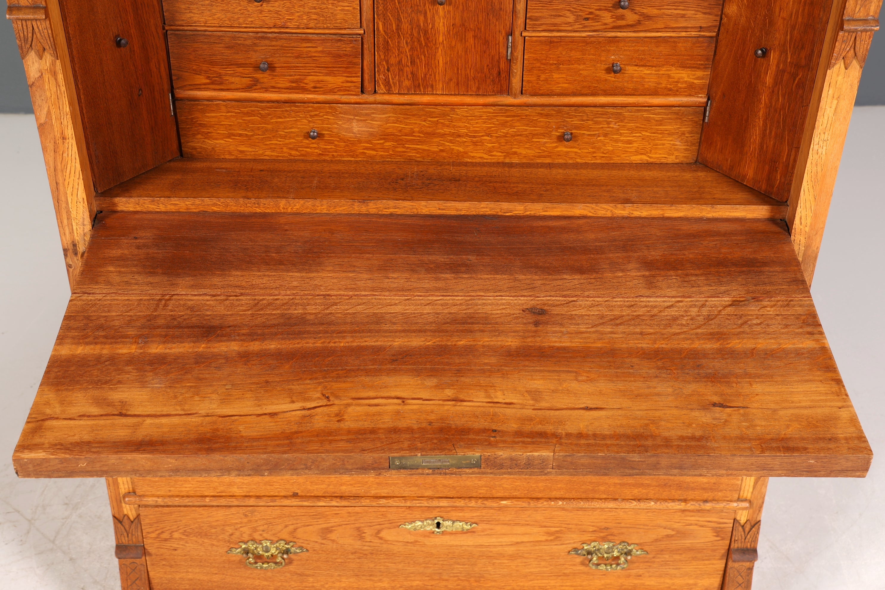 Edler Louis Philippe Sekretär um 1880 Gründerzeit Antik Schrank Chiffoniere Highboard