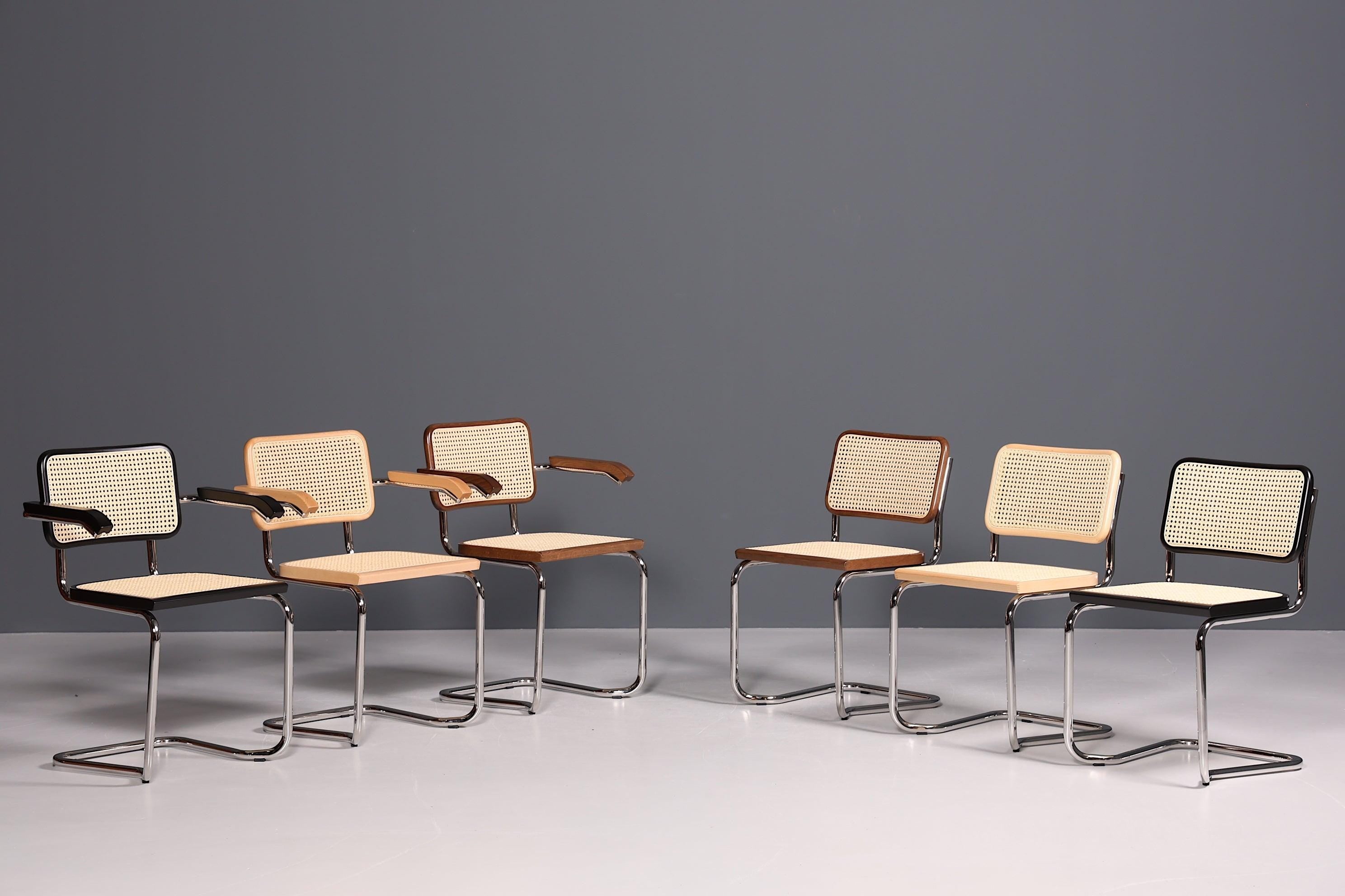 Korbgeflecht Freischwinger Stuhl "Milano" Made in Italy Schwarz Wippstuhl Esszimmer Stuhl Küchenstuhl