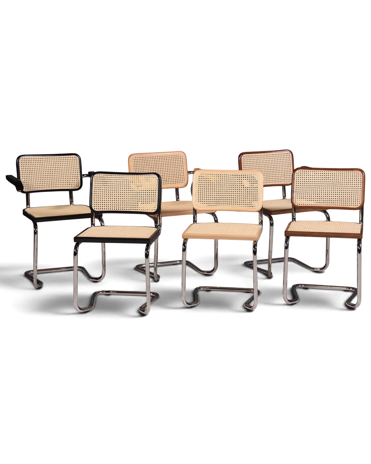 Korbgeflecht Freischwinger Stuhl "Milano" Made in Italy Braun Küchenstuhl Wippstuhl Wiener Geflecht