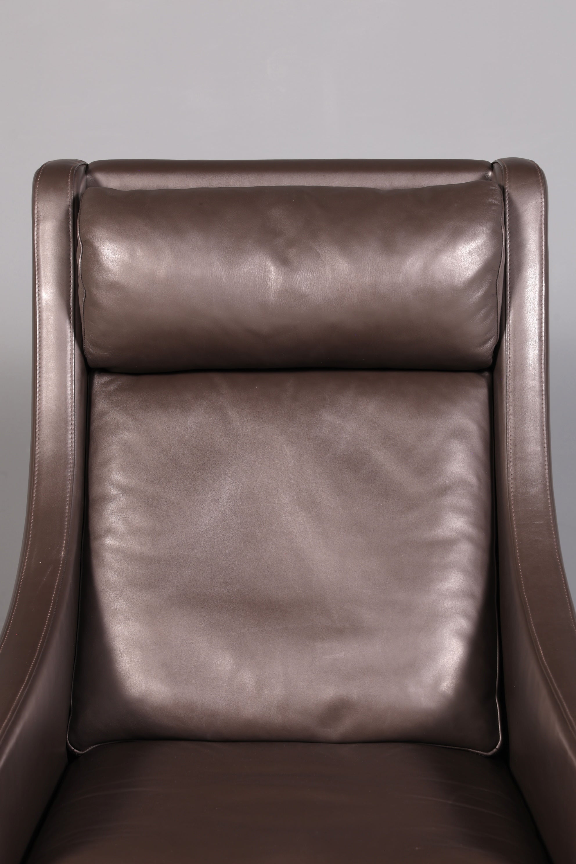 Eleganter Designer Sessel im Børge Mogensen Stil Echt Leder Mid Century Lounge Sessel