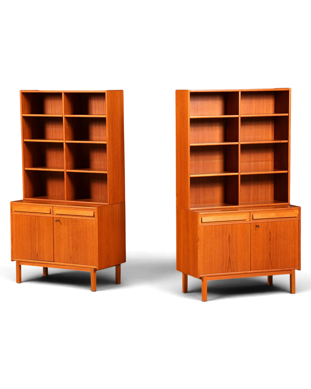 Traumhaftes Mid Century Regal Teak Holz Schrank Danish Design Retro Kommode Vintage Bücherregal 60er Jahre 2 von 2