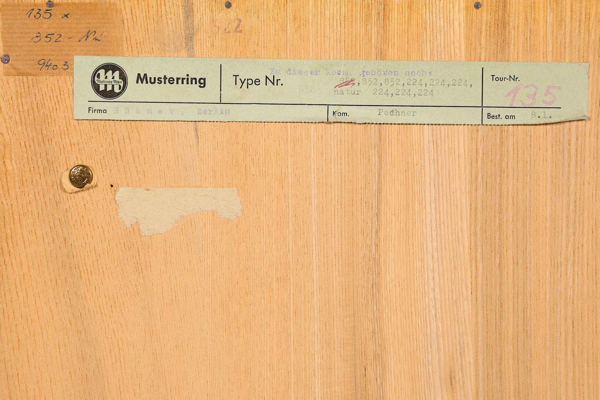 Wunderschönes Original Musterring Regal Mid Century Bücherregal Retro echt Holz Buchablage 1 von 2