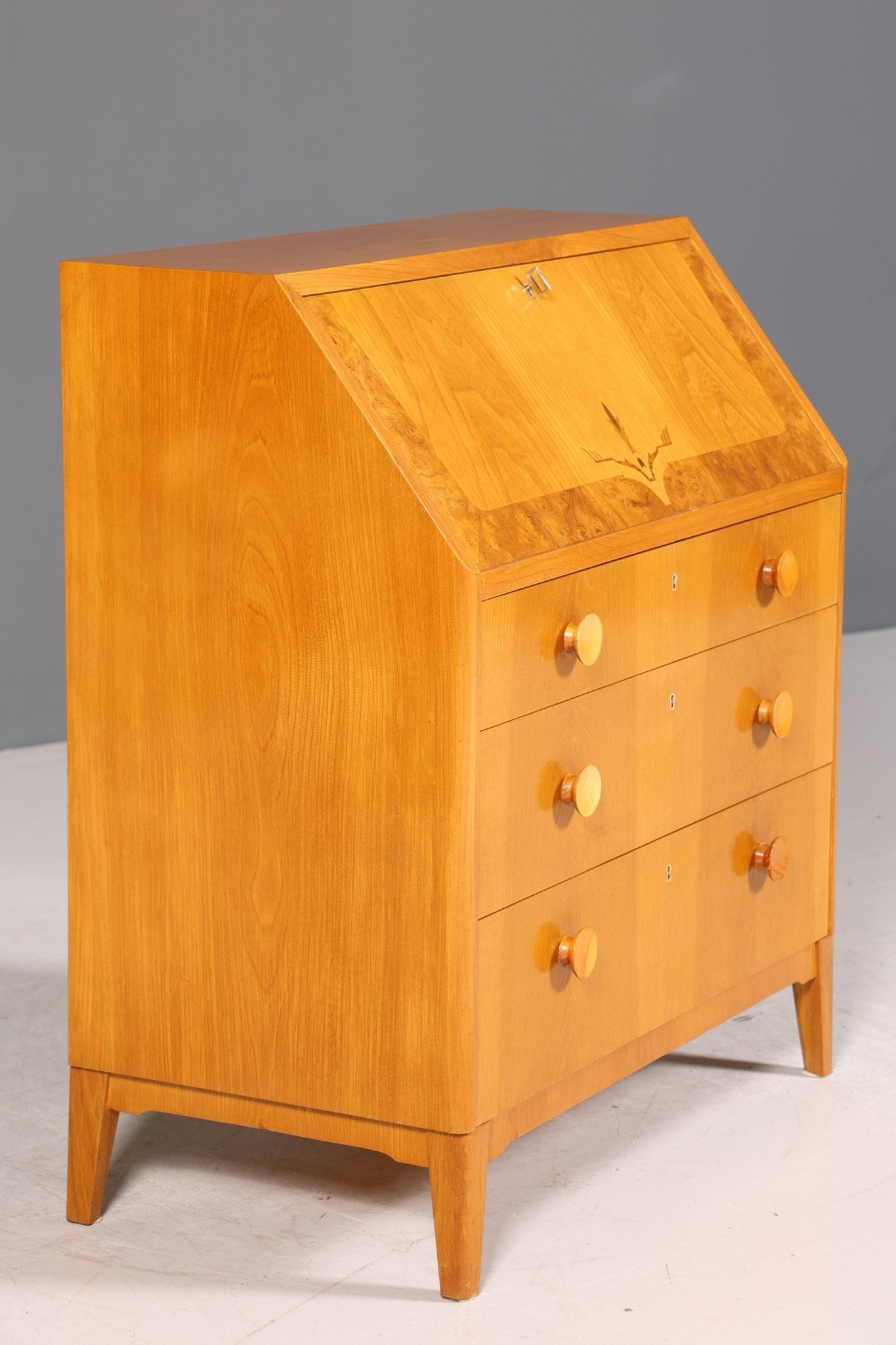 Schlichter Sekretär im Biedermeier Stil um 1930 Schreibmöbel echt Holz Kommode Schreibtisch