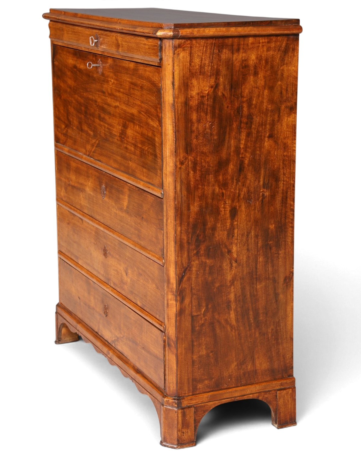 Stilvoller Louis Philippe Sekretär Vertiko Gründerzeit Kommode um 1880 Schreibkommode