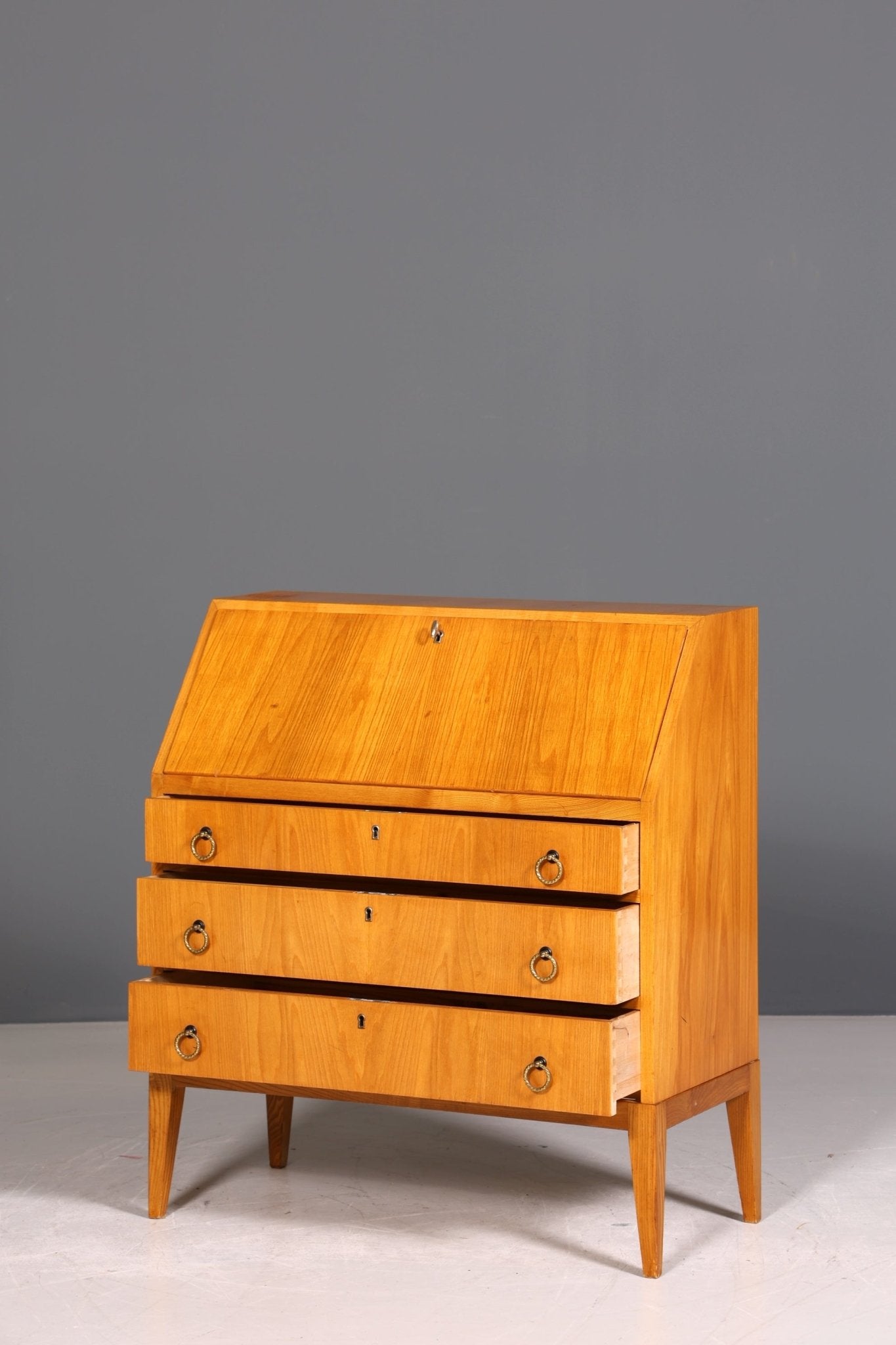 Stilvoller Mid Century Sekretär Danish Design Retro Büro Schrank Vintage Büro Kommode