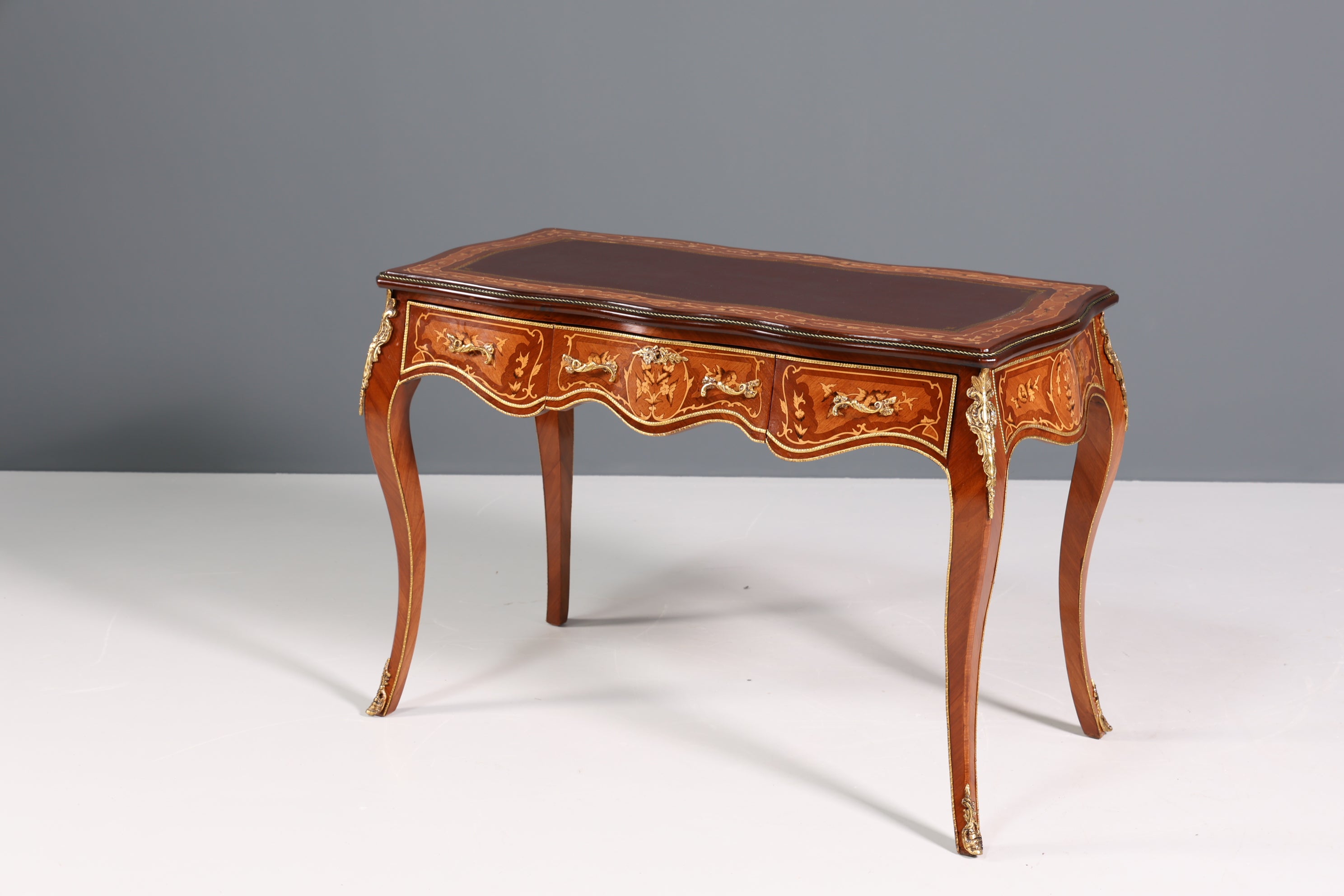 Edler Louis XV Stil Schreibtisch French Office Desk Antik Stil