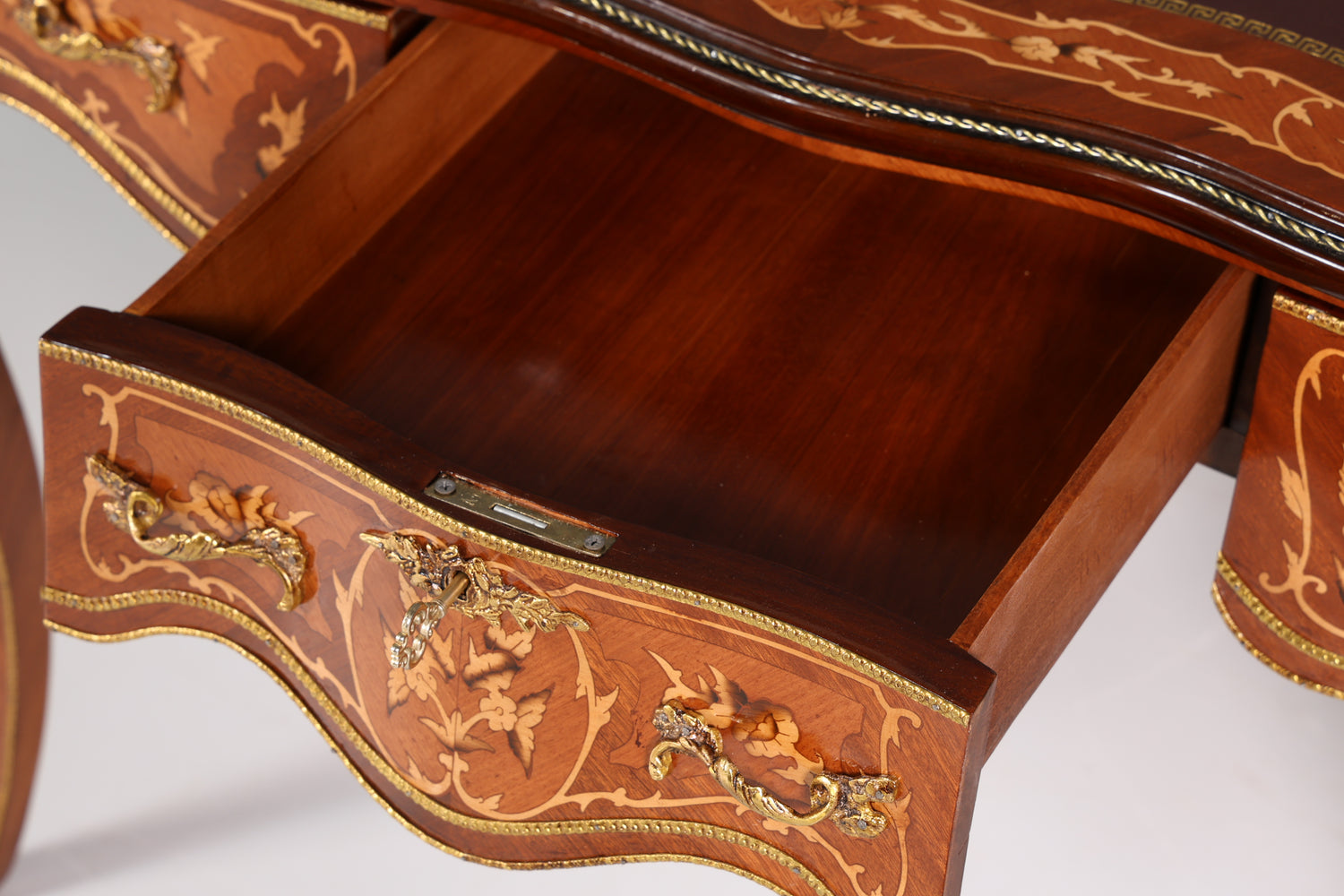 Edler Louis XV Stil Schreibtisch French Office Desk Antik Stil