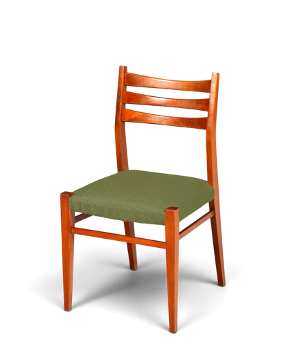 4x Mid Century Teak Holz Stühle Made in Denmark Retro Stuhlset Danish Design Vintage Küchenstühle