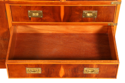 Traumhaftes XXL Maritim Sideboard Englische Schiffs Kommode Englisch Antik Schrank Military Chest