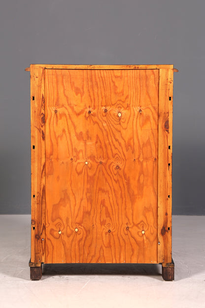 Eleganter Gründerzeit Sekretär Vertiko Highboard Louis Philippe Kommode Antik Schrank um 1880