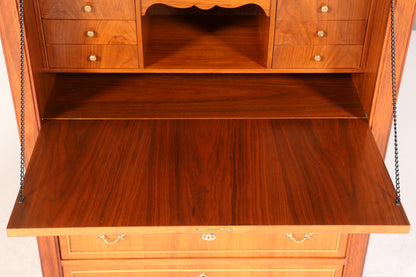 Stilvoller Sekretär im Englischen Stil Büro Vertiko Kommode echt Holz Schreibkommode