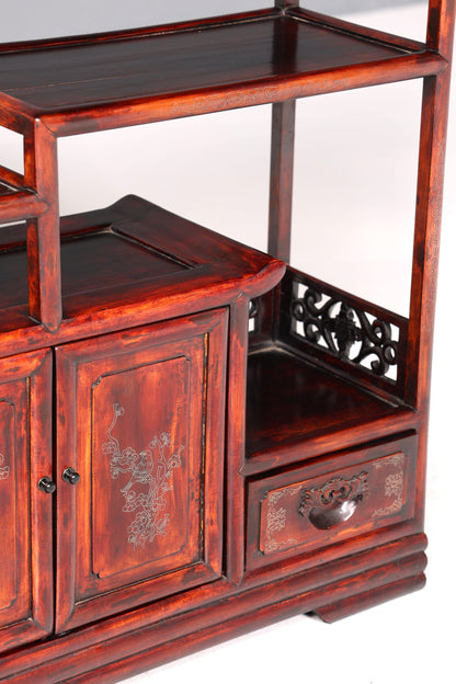 Wunderschönes kunstvolles Chinesisches Regal China Bücherregal Etagere Asia Buchablage