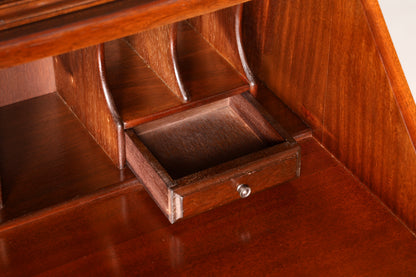 Wunderschöner Englischer Aufsatzsekretär Sekretär Bücherschrank Vitrine Antik Mahagoni Büro Schreibschrank UK
