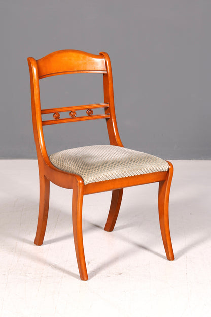 4x Englische Stühle Set Regency Dining Chairs Antik Esszimmerstühle Küchenstühle Stuhlset Vintage 60er