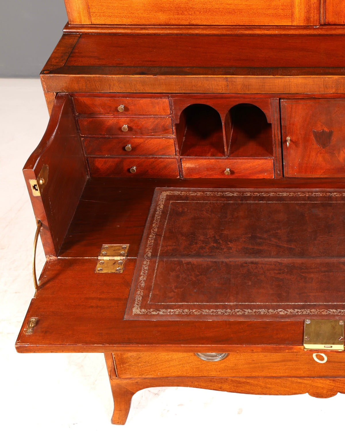 Wunderschöner Englischer Aufsatzsekretär Antik Sekretär Bücherschrank Vitrine Mahagoni Büro Schreibschrank UK