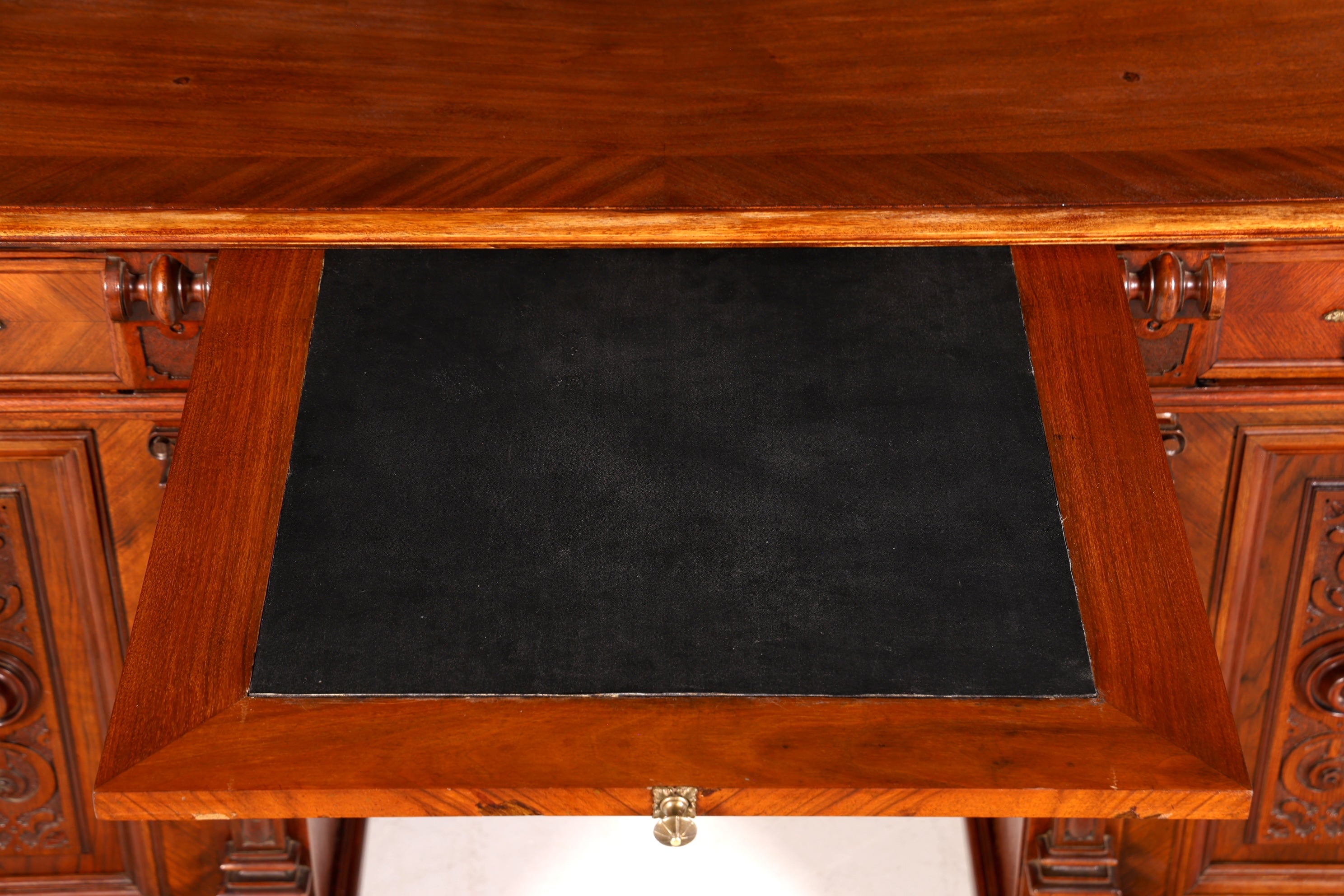 Traumhafter Gründerzeit Schreibtisch Jugendstil Bürotisch echt Holz Antik Desk