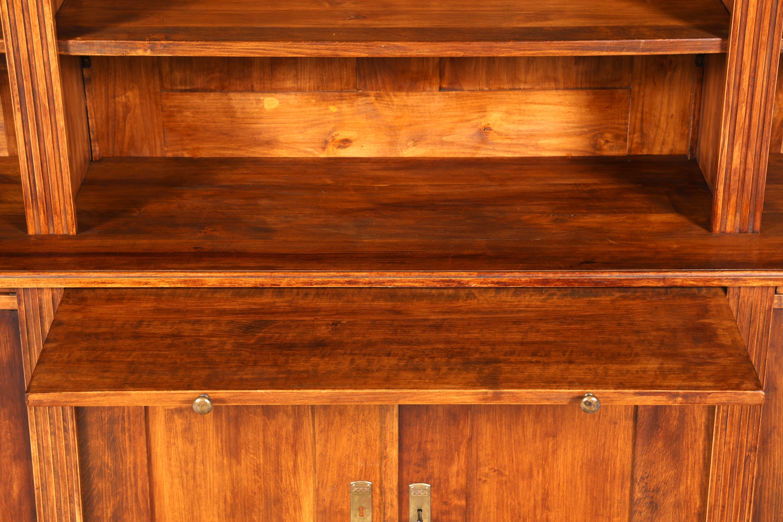 Traumhaftes XXL massiv Holz Regal Kolonial Schrank Antik Stil Bücherregal Kommode Bibliothek Bücherwand