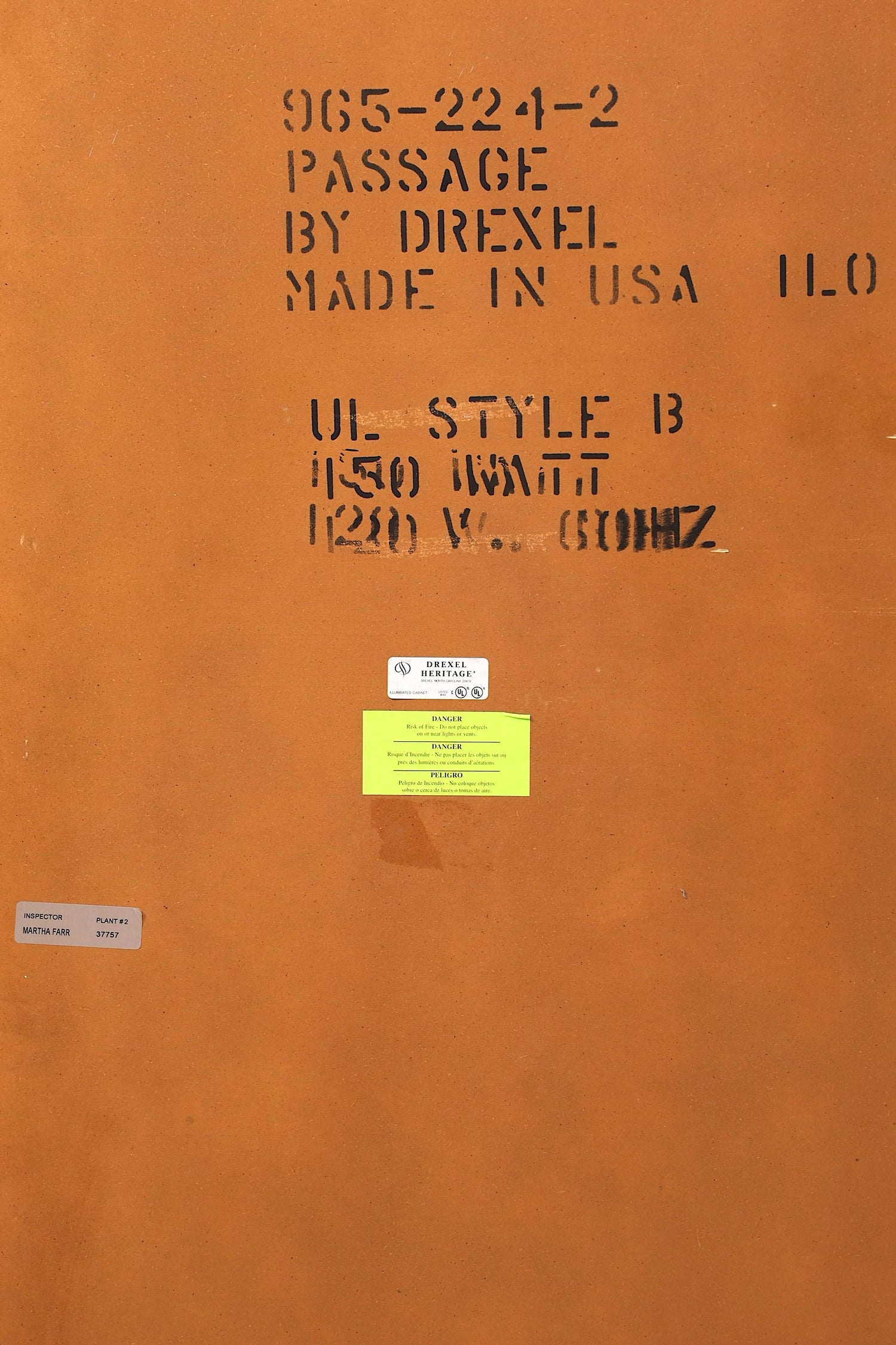 Edler Original Drexel Heritage Vitrine Bücherschrank Art Deco USA Antik Schrank Buffet Regal Glasvitrine Vintage Holz