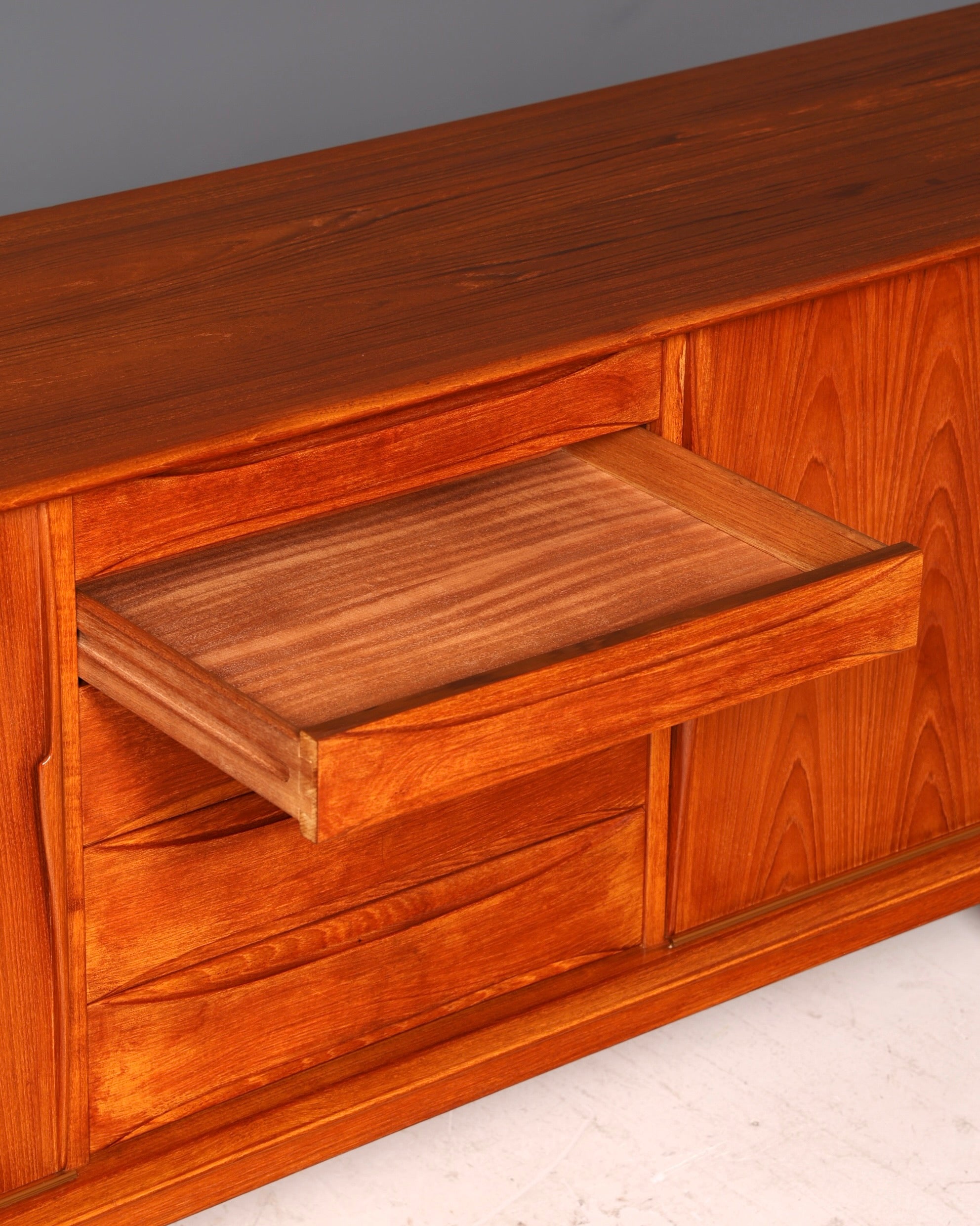 Beautiful Dyrlund mid-century teak sideboard, Danish design, vintage cabinet dresser