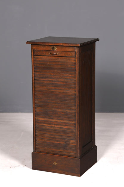 Simple Bauhaus tambour cabinet roll-front cabinet filing cabinet Art Deco office cabinet antique vintage