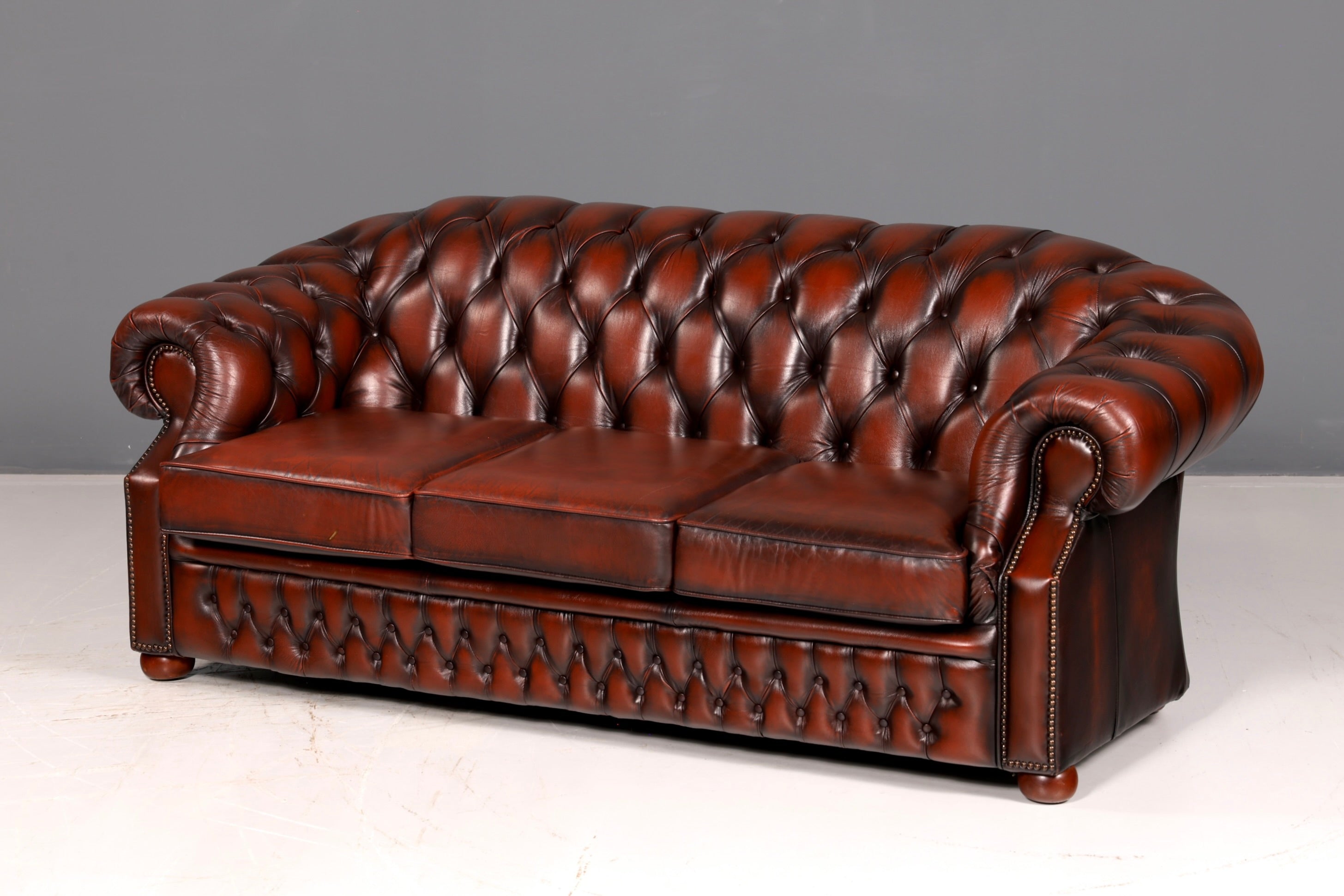 Wunderschönes Original Chesterfield Centurion Sofa 3-Sitzer Echt Leder Couch Englisch Ledersofa Vintage