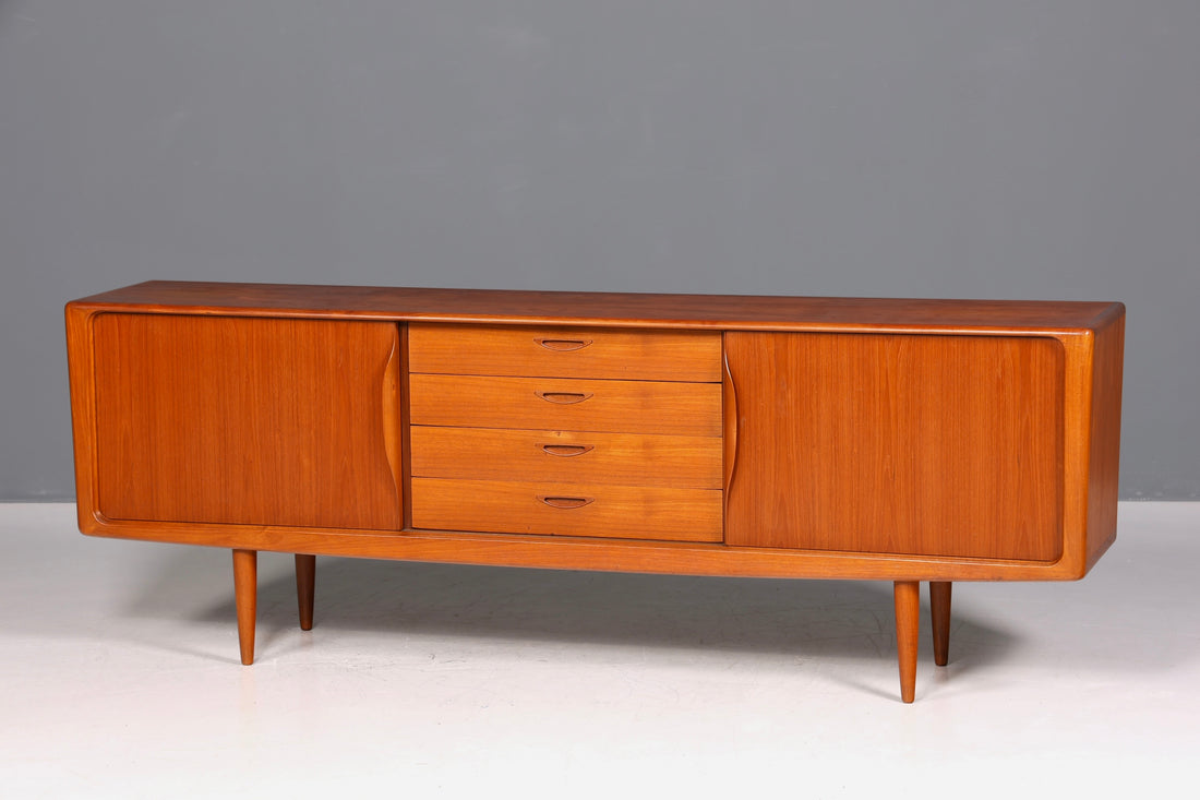 Impressive original Henry Walter Klein for Bramin sideboard, teak wood TV cabinet, vintage wardrobe
