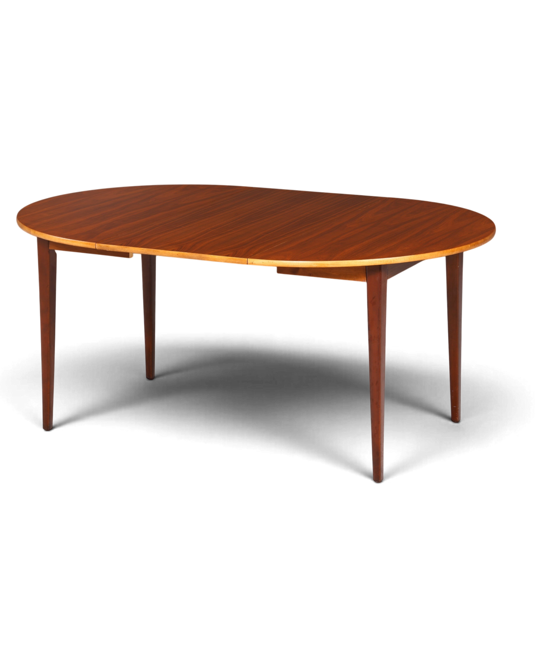 Hauptstadt Möblerei Mid Century esintili, ahşap, yuvarlak ve genişletilebilir vintage yemek masası
