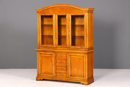 Traumhafte Original Selva Vitrine Kirschholz Buffet Bibliothek Antik Stil Schrank Geschirrschrank Italienische Möbel