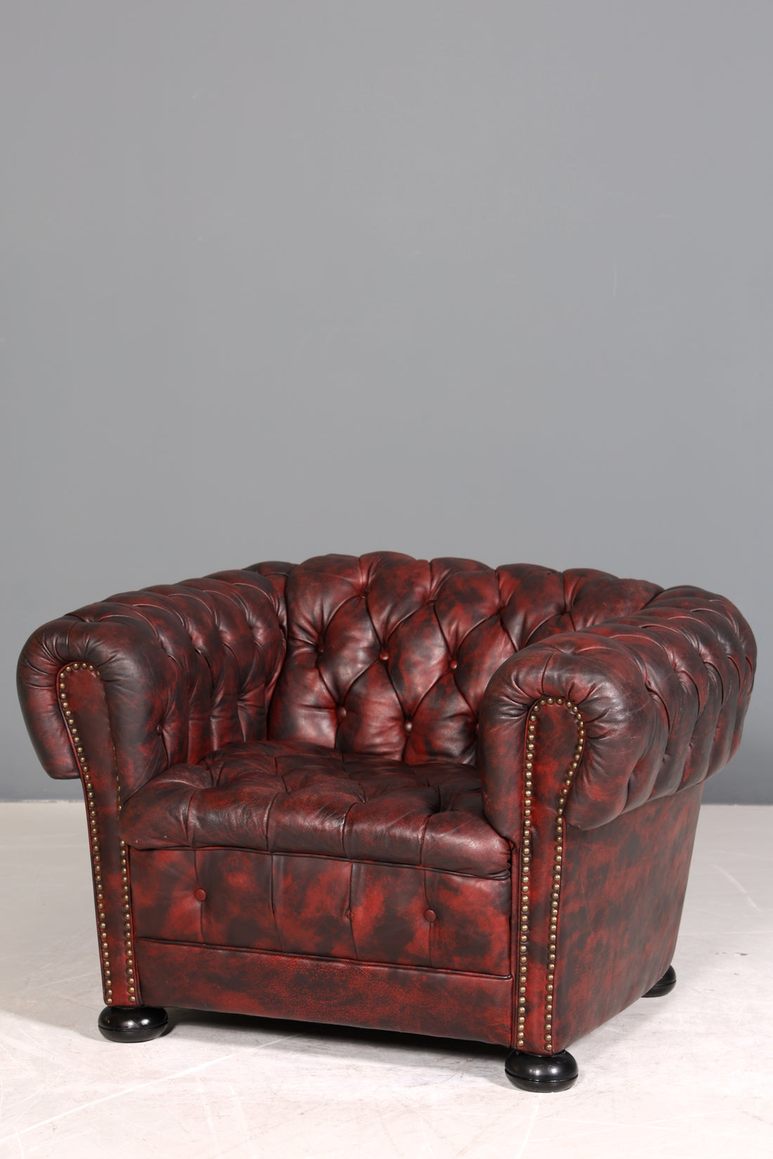Wunderschöner Original Chesterfield Sessel Englisch Leder Armlehnsessel Herrensessel 2 von 2