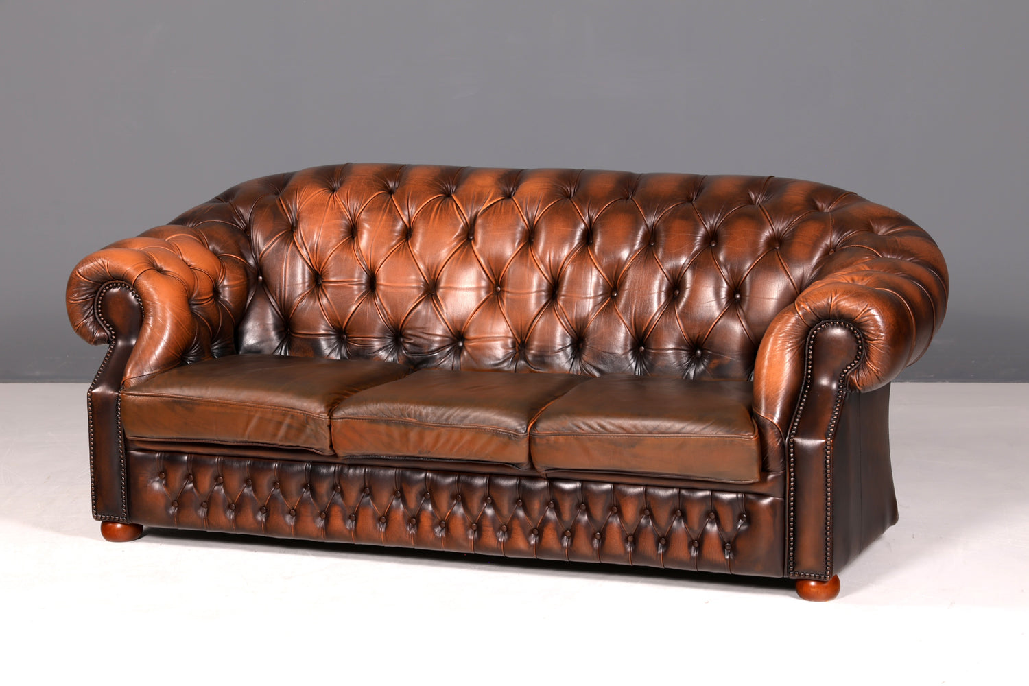 G154 Finish cm Wunderschönes Original Chesterfield Centurion Sofa 3- Sitzer echt Leder Couch (Kopie)