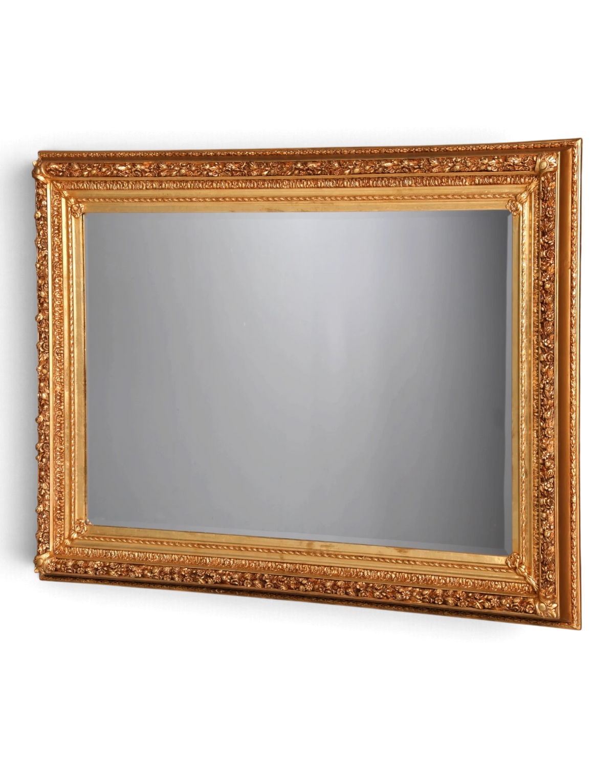 Prunkvoller XXL Barock Stil Wandspiegel Ornamenten Gold Flur Spiegel mit Facettenschliff