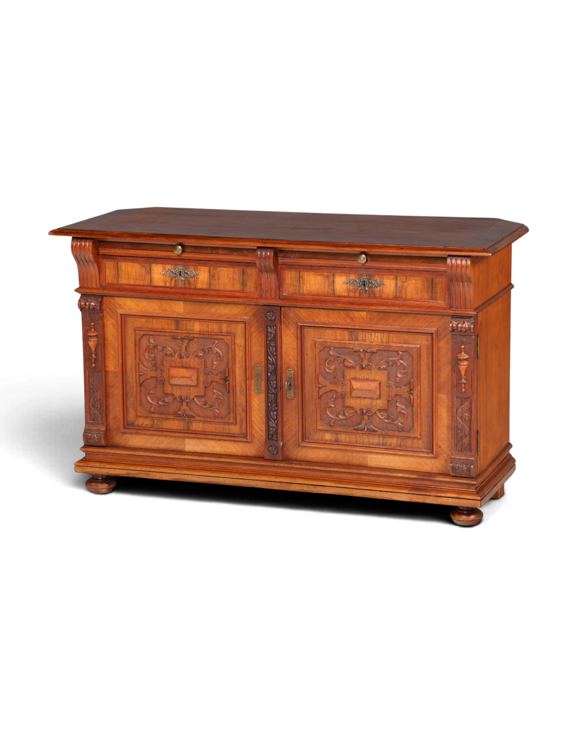 Gründerzeit Sideboard Antik Nussbaum Schrank Kommode um 1890 – Hauptstadt Möblerei Berlin