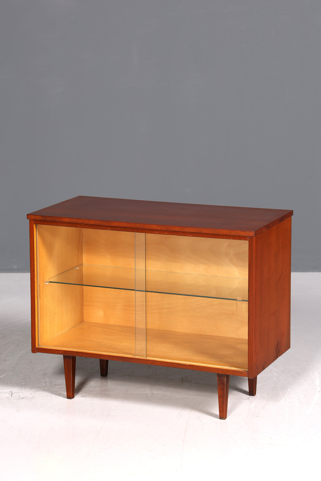 Wunderschöne Mid Century Vitrine Vintage Regal Retro Bücherregal Bookshelf