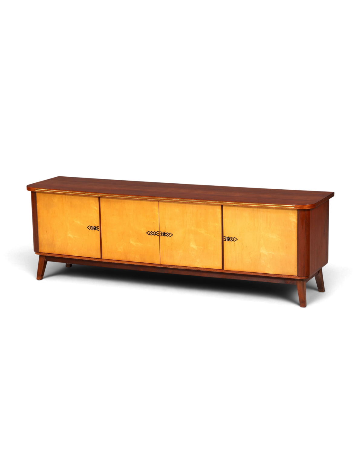 Schlichtes Mid Century Sideboard Vintage TV Kommode Retro 60s Schrank – Hauptstadt Möblerei Berlin